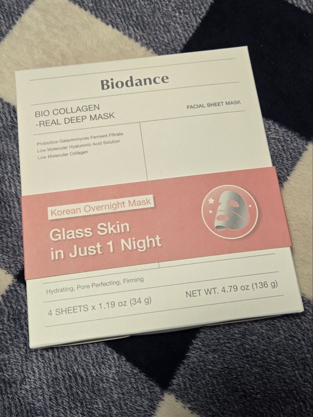 Biodance Glass Skin Overnight Bio Collagen Mask — Pink